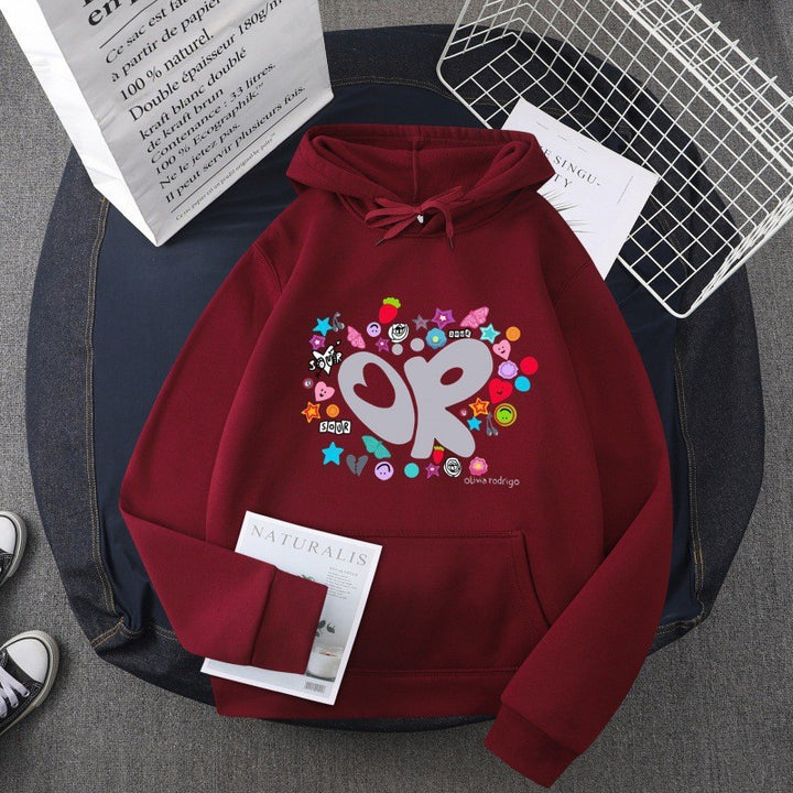 Damernas hoodie med kreativ grafisk design Mirla-Eva Jonsson