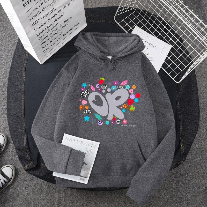 Damernas hoodie med kreativ grafisk design Mirla-Eva Jonsson