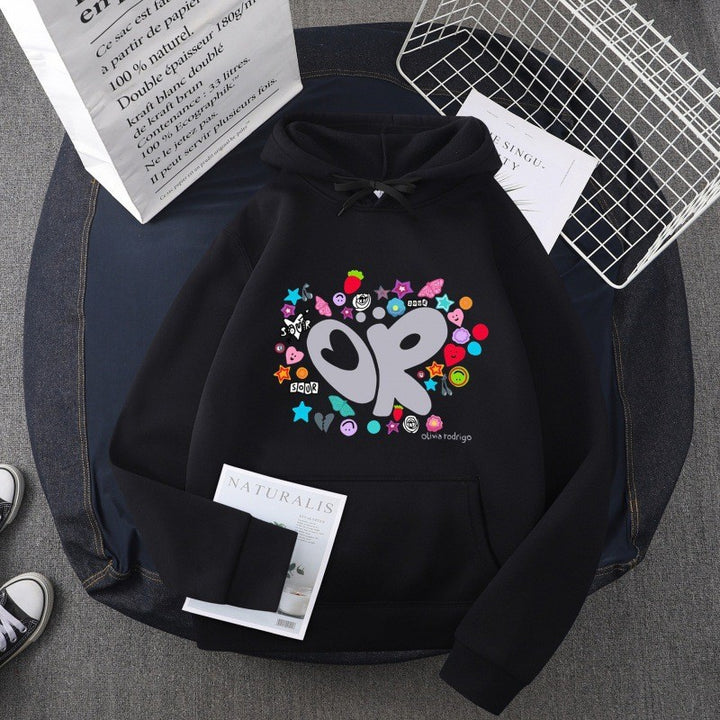 Damernas hoodie med kreativ grafisk design Mirla-Eva Jonsson