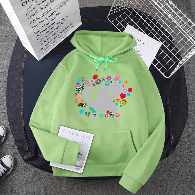 Damernas hoodie med kreativ grafisk design Mirla-Eva Jonsson