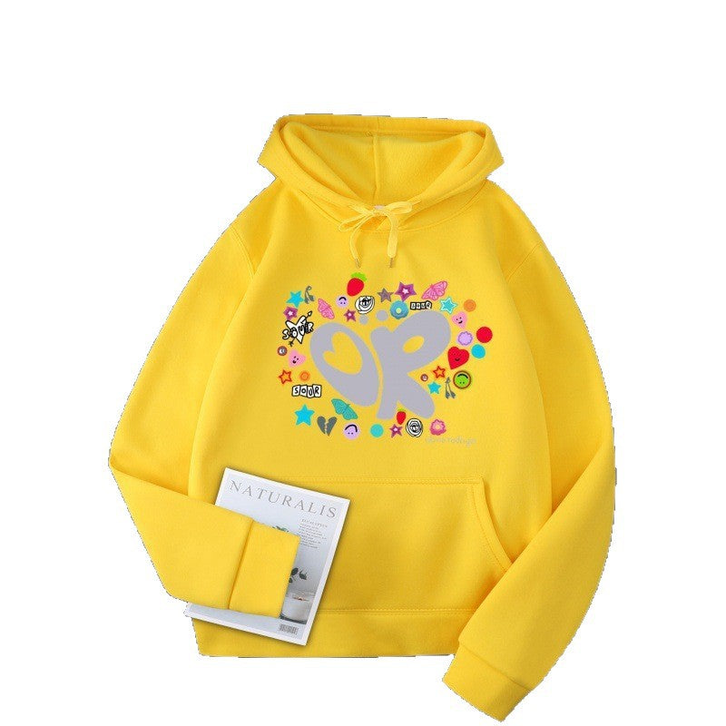 Damernas hoodie med kreativ grafisk design Mirla-Eva Jonsson