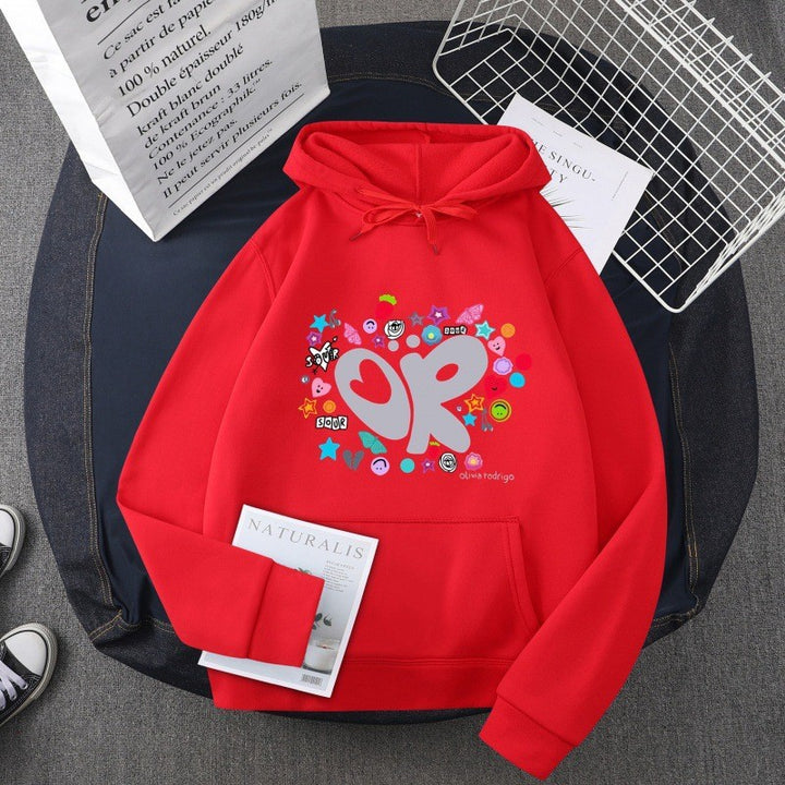 Damernas hoodie med kreativ grafisk design Mirla-Eva Jonsson