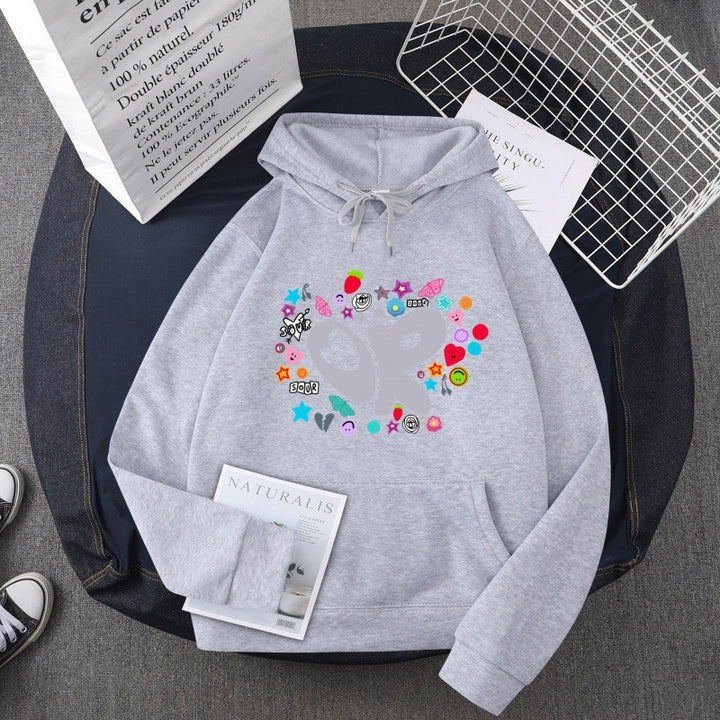 Damernas hoodie med kreativ grafisk design Mirla-Eva Jonsson
