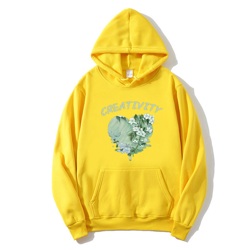 Damernas hoodie med kreativ hjärtmotiv Mirla-Eva Jonsson