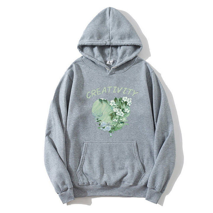 Damernas hoodie med kreativ hjärtmotiv Mirla-Eva Jonsson