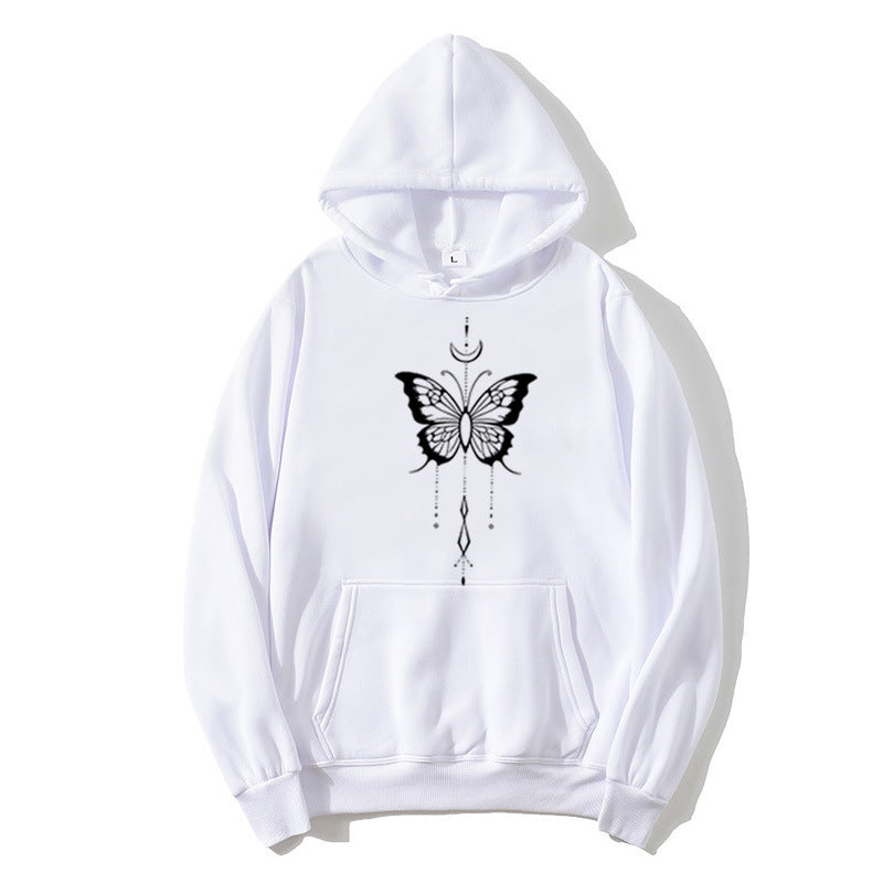 Damernas hoodie med stiligt fjärilsmotiv Mirla-Eva Jonsson