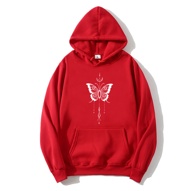 Damernas hoodie med stiligt fjärilsmotiv Mirla-Eva Jonsson