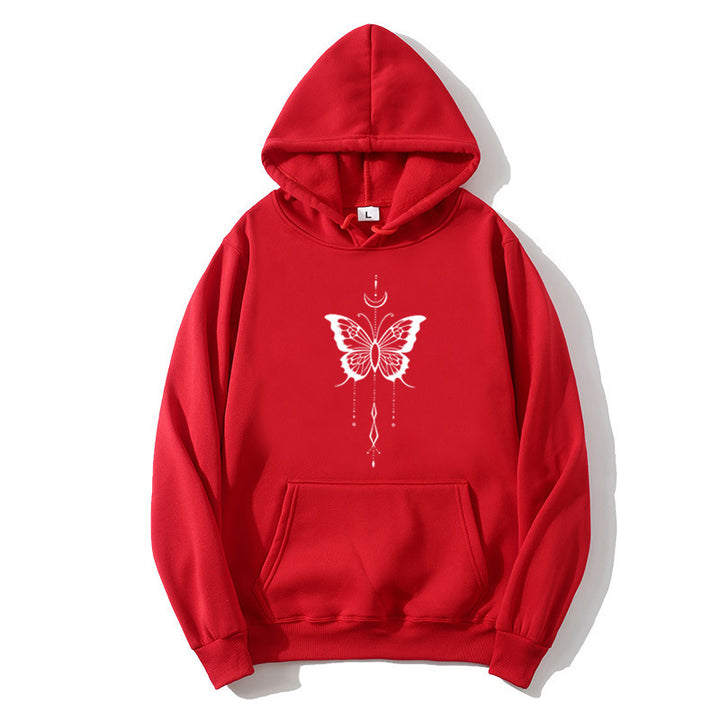 Damernas hoodie med stiligt fjärilsmotiv Mirla-Eva Jonsson