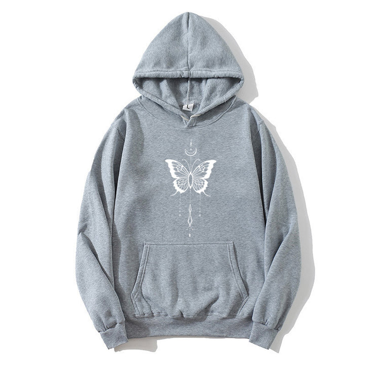Damernas hoodie med stiligt fjärilsmotiv Mirla-Eva Jonsson
