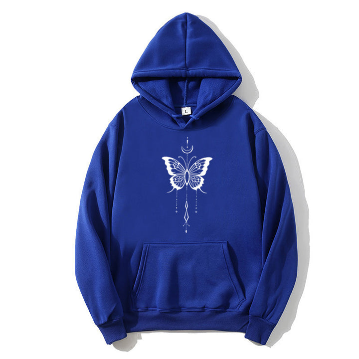 Damernas hoodie med stiligt fjärilsmotiv Mirla-Eva Jonsson