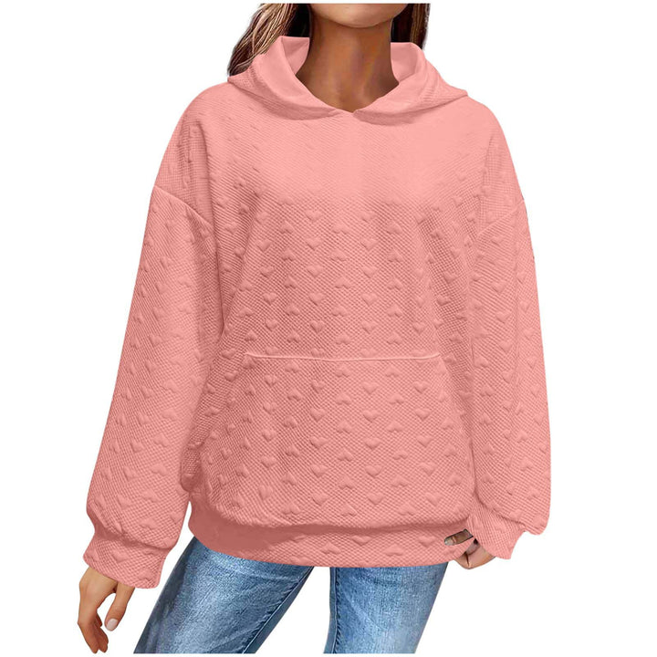 Damernas hoodie med strukturerat hjärttryck Mirla-Eva Jonsson
