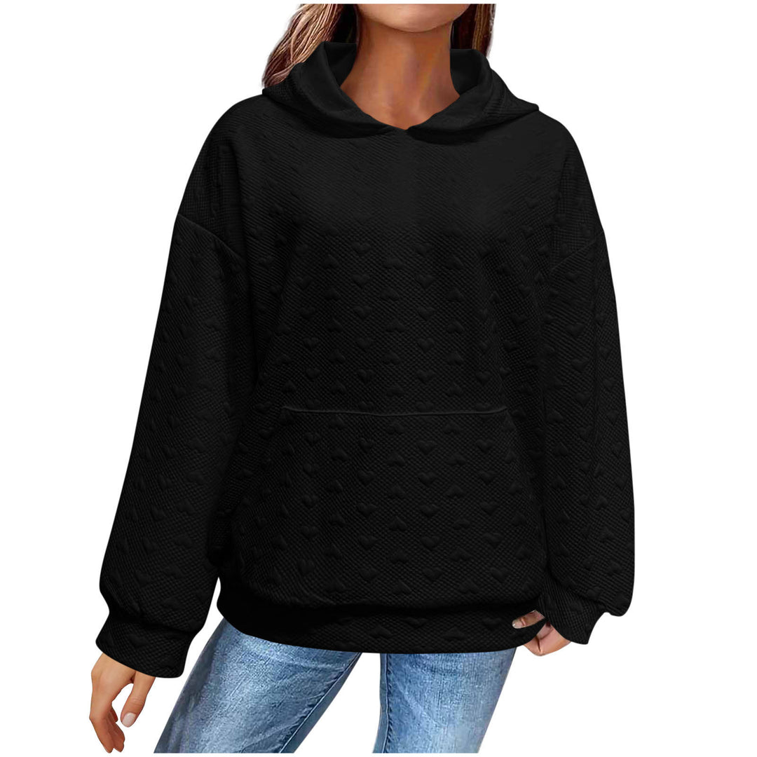 Damernas hoodie med strukturerat hjärttryck Mirla-Eva Jonsson