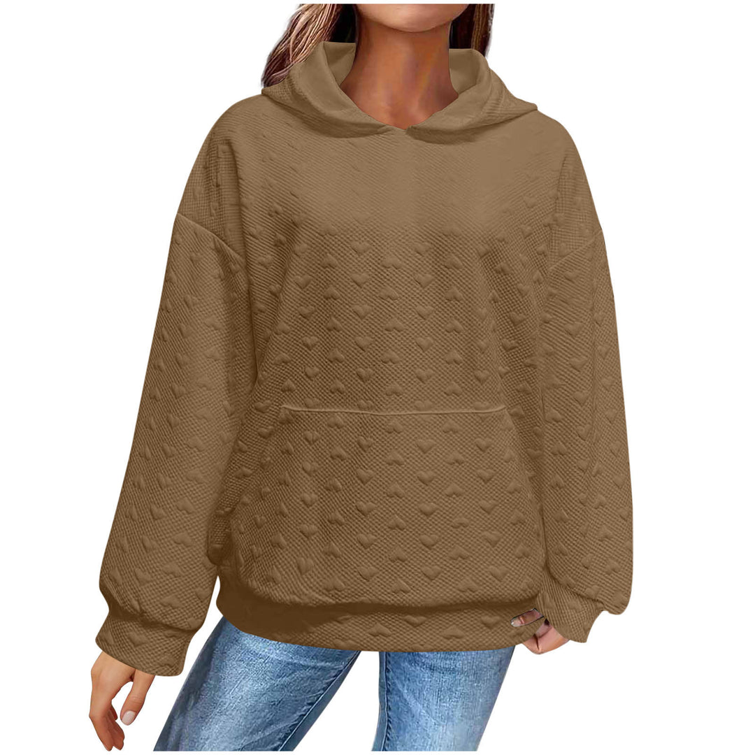 Damernas hoodie med strukturerat hjärttryck Mirla-Eva Jonsson