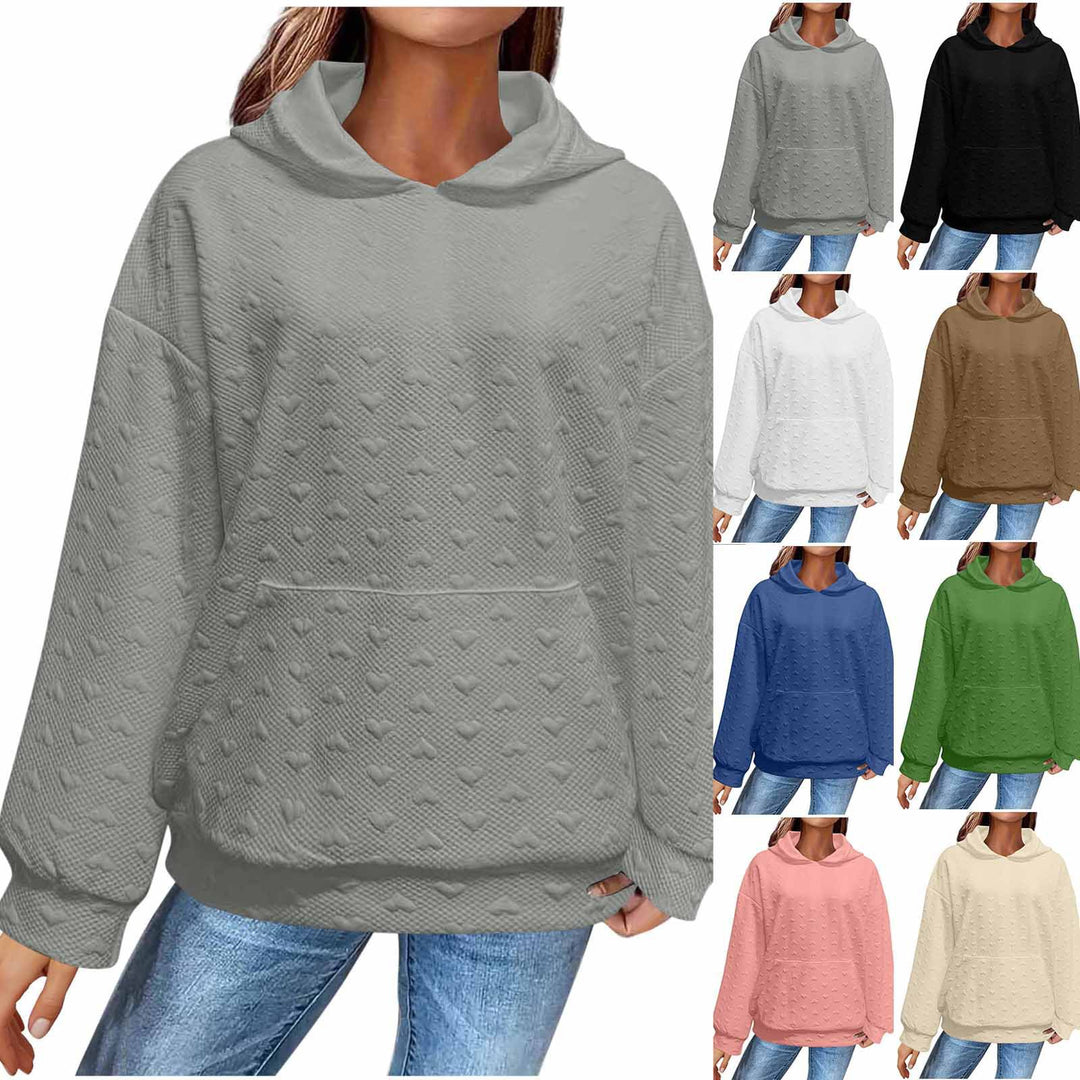 Damernas hoodie med strukturerat hjärttryck Mirla-Eva Jonsson