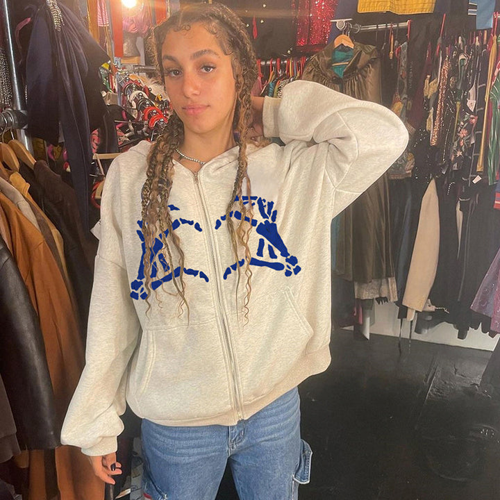 Damernas hoodie med unik grafisk tryck Eva Jonsson-Eva Jonsson