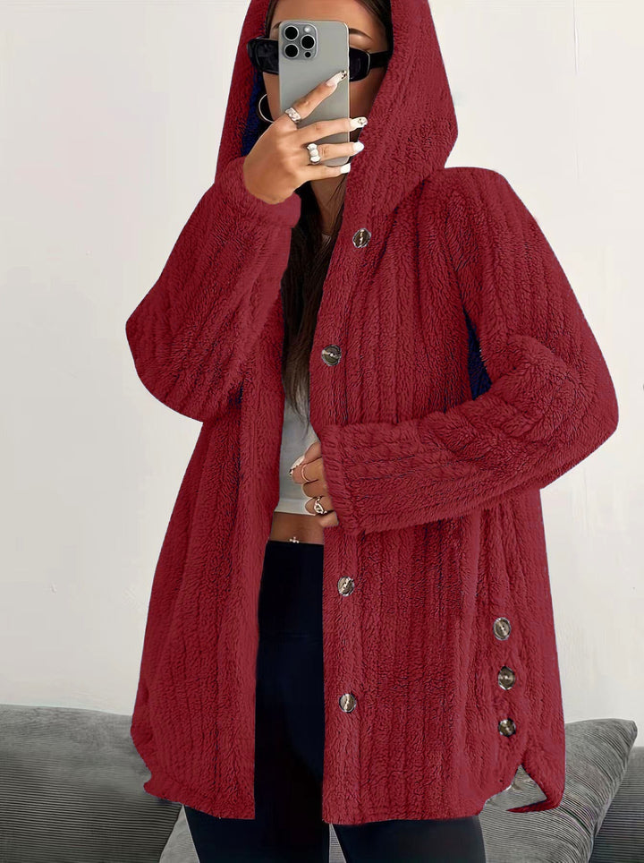Damernas huoodjacka i mjuk fleece Mirla-Eva Jonsson