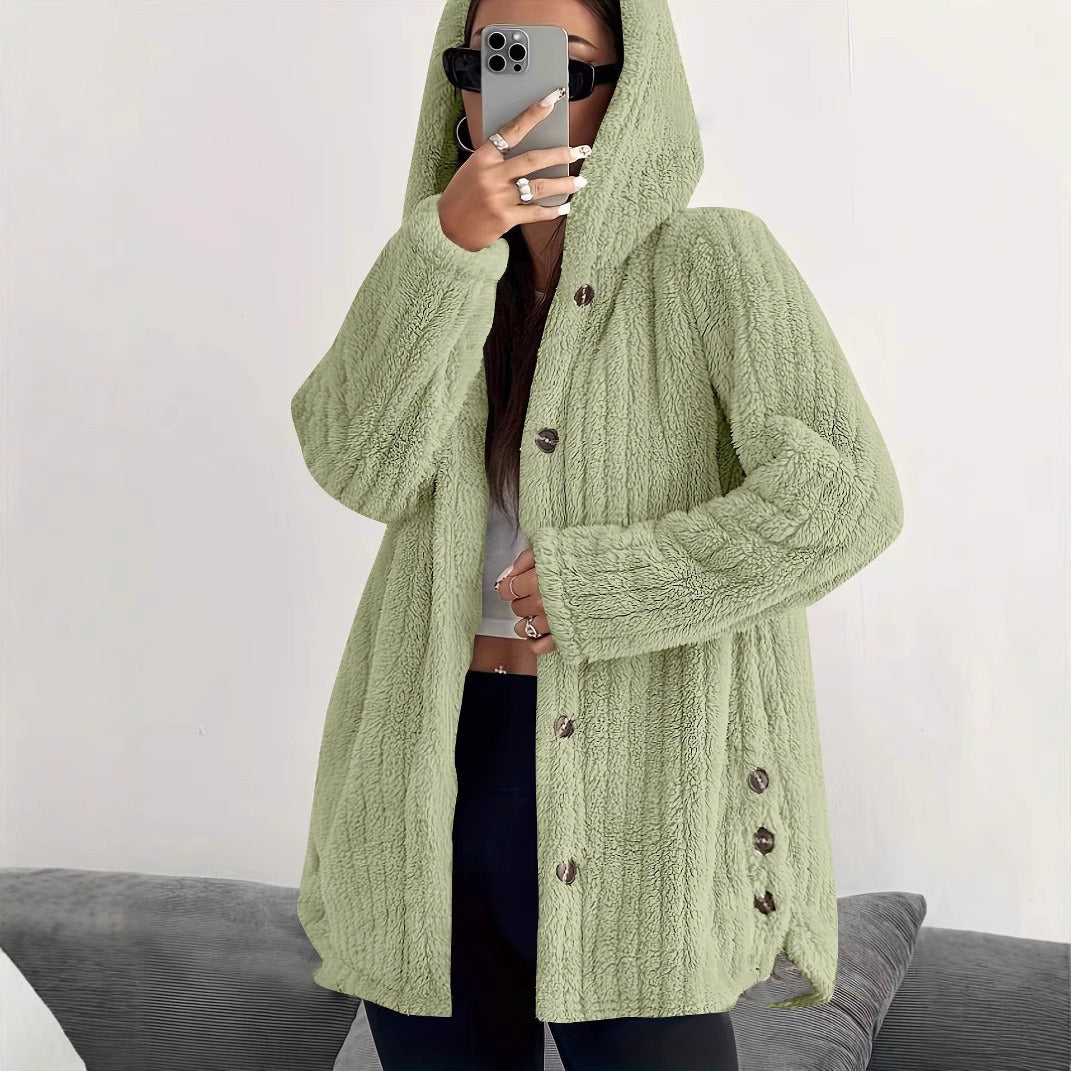 Damernas huoodjacka i mjuk fleece Mirla-Eva Jonsson