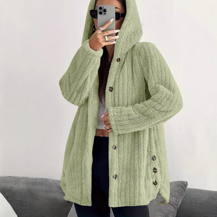 Damernas huoodjacka i mjuk fleece Mirla-Eva Jonsson