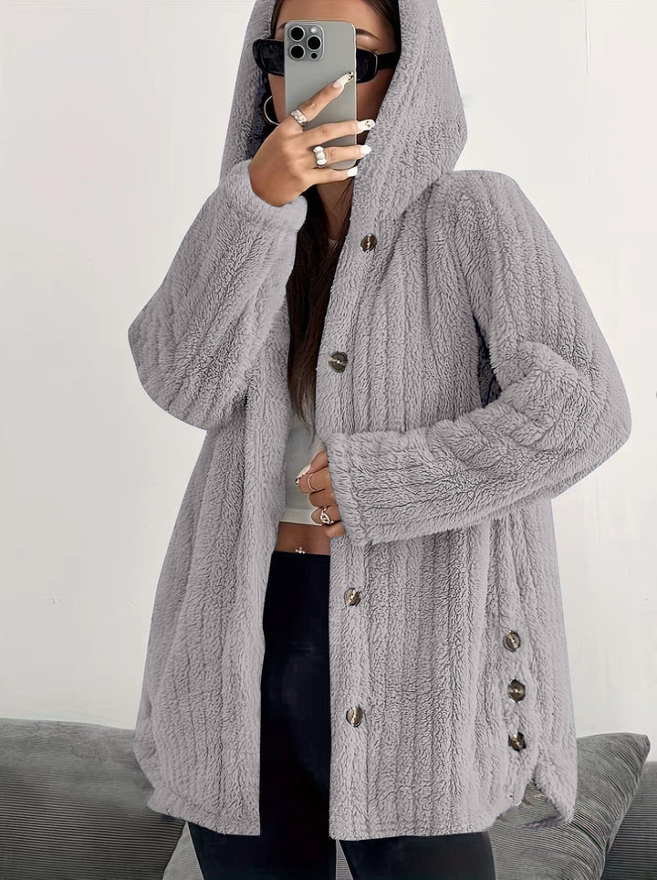 Damernas huoodjacka i mjuk fleece Mirla-Eva Jonsson