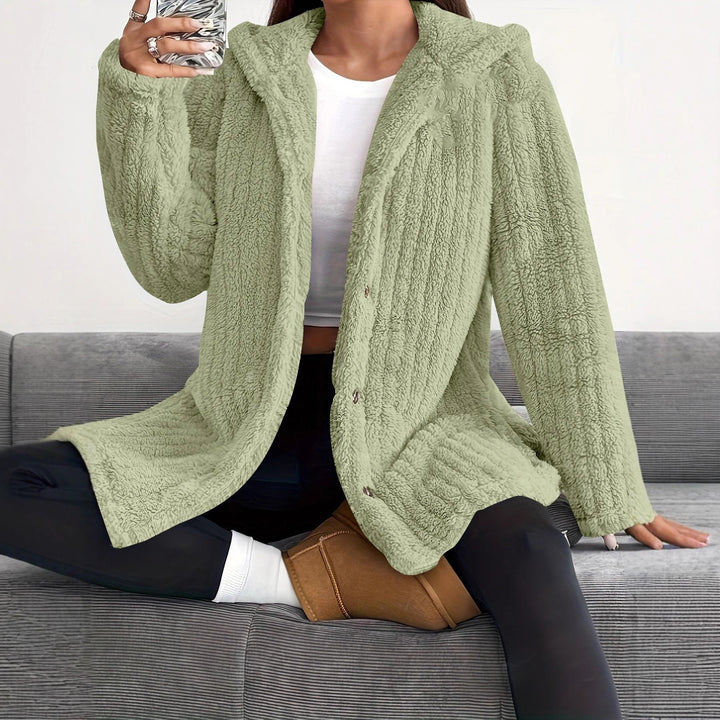 Damernas huoodjacka i mjuk fleece Mirla-Eva Jonsson