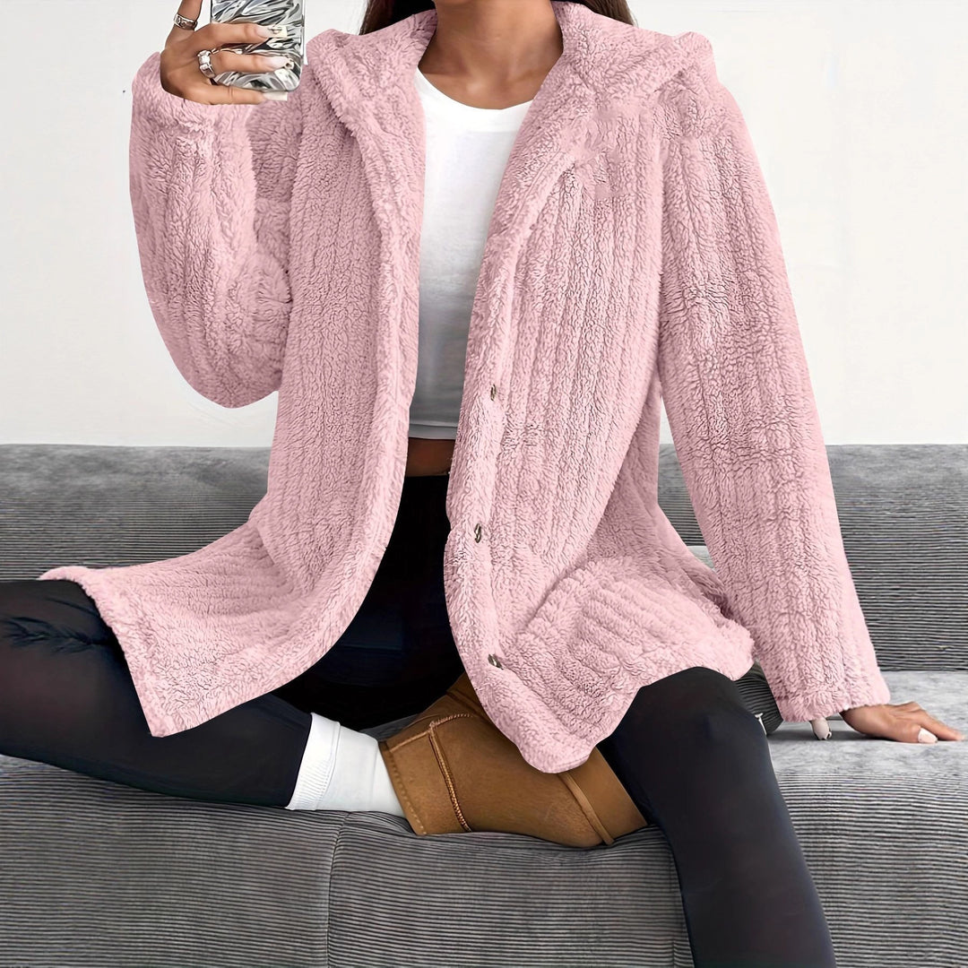 Damernas huoodjacka i mjuk fleece Mirla-Eva Jonsson