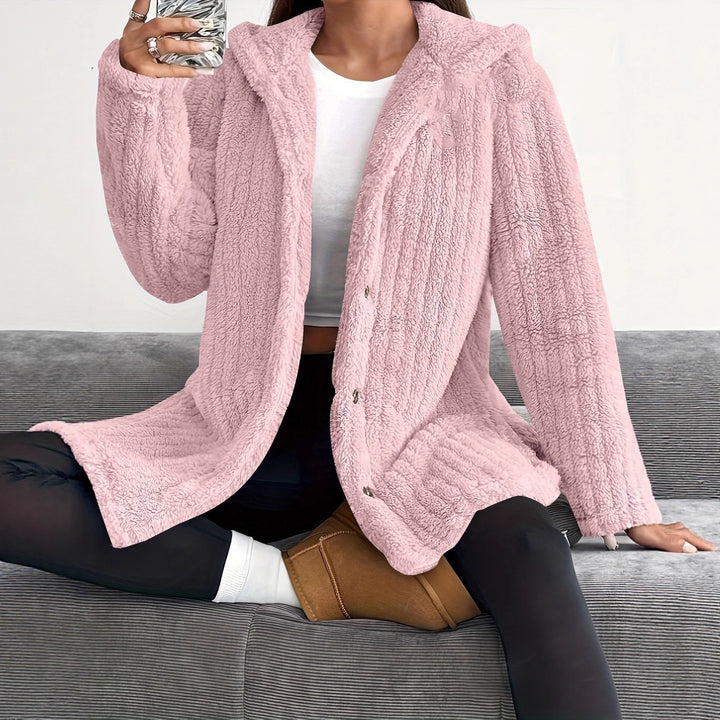 Damernas huoodjacka i mjuk fleece Mirla-Eva Jonsson