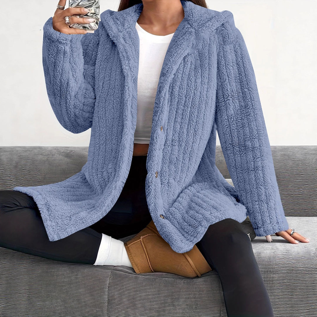 Damernas huoodjacka i mjuk fleece Mirla-Eva Jonsson