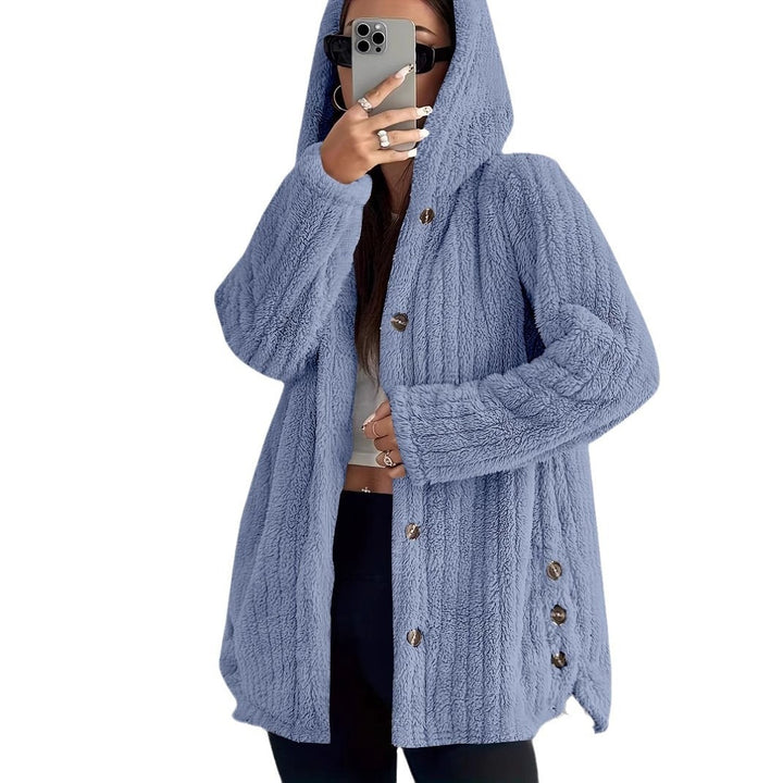 Damernas huoodjacka i mjuk fleece Mirla-Eva Jonsson