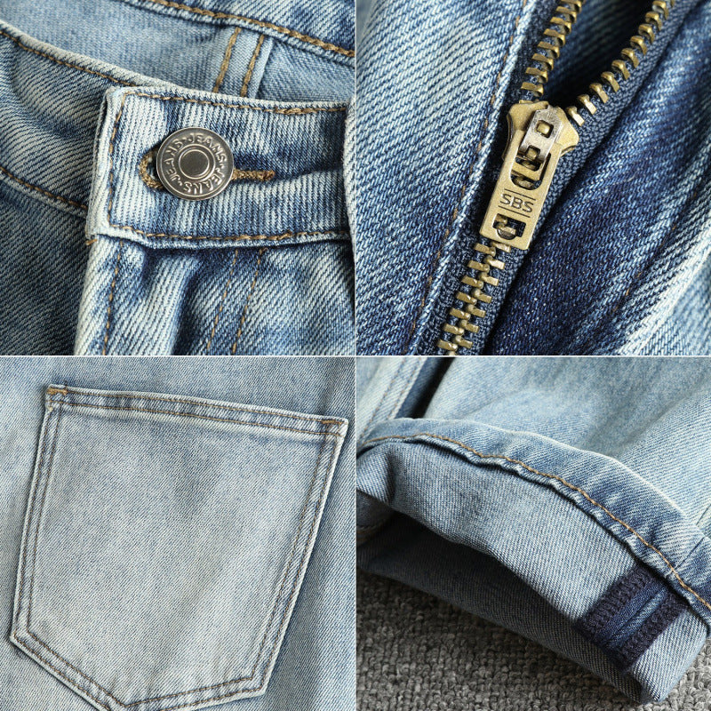 Damernas jeansbyxor i modern slim fit med avslappnad design och hög midja Mirla-Eva Jonsson