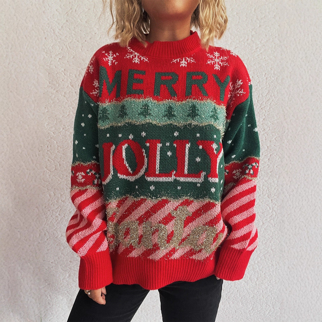 Damernas jultröja med distinkt motiv och bekväm passform Mirla-Eva Jonsson