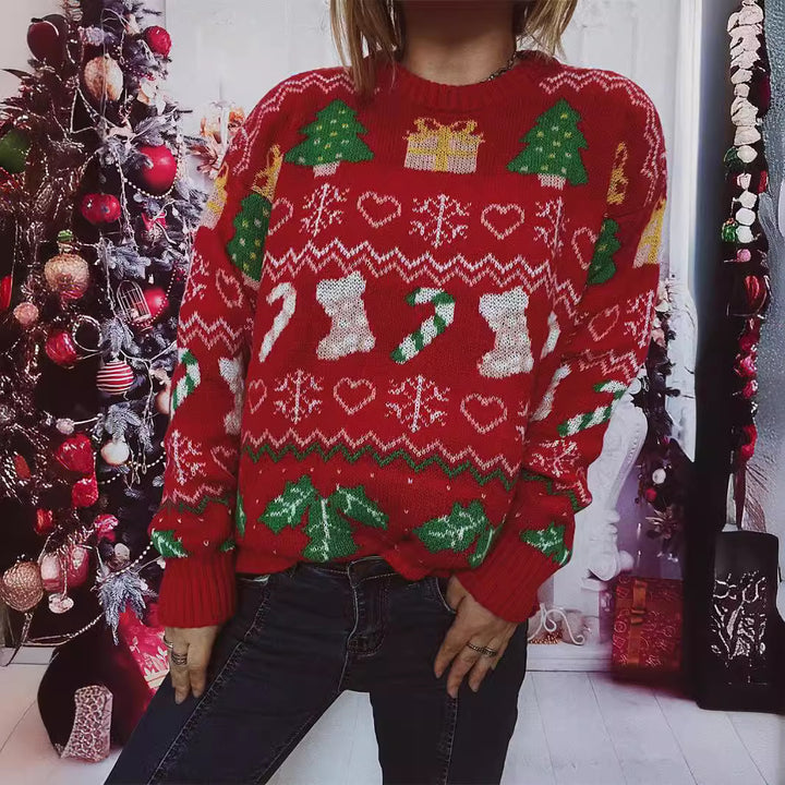 Damernas jultröja med festlig juldesign Mirla-Eva Jonsson