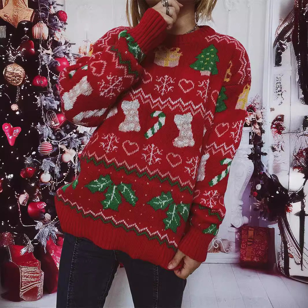 Damernas jultröja med festlig juldesign Mirla-Eva Jonsson