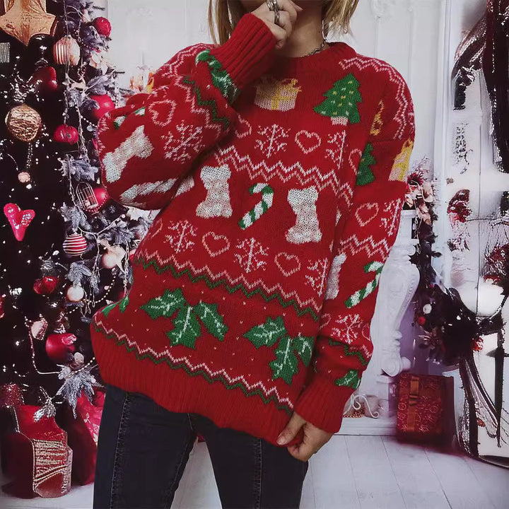 Damernas jultröja med festlig juldesign Mirla-Eva Jonsson
