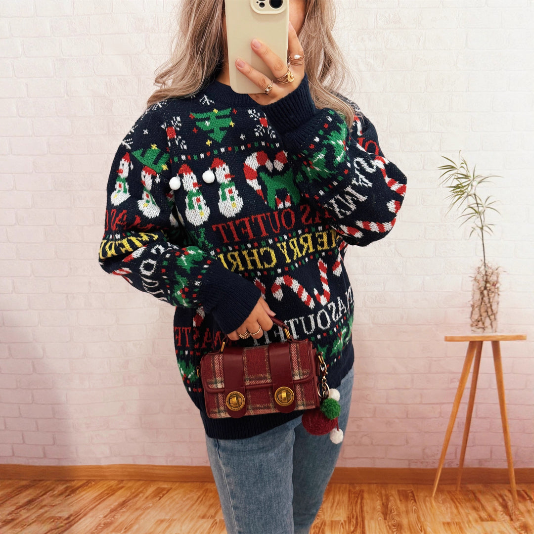 Damernas jultröja med nordisk design och festliga motiv Eva Jonsson-Eva Jonsson