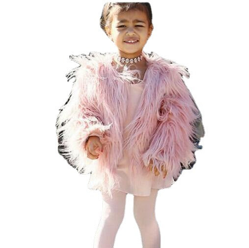 Damernas konstfuskpälsjacka med voluminösa ärmar och avslappnad skärning Eva Jonsson-Eva Jonsson