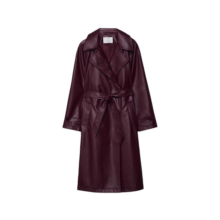 Damernas konstläder-trenchcoat med elegant snitt Mirla-Eva Jonsson