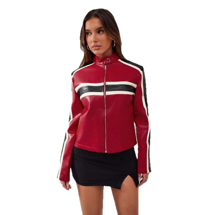 Damernas konstläderjacka i sportig retro-design Mirla-Eva Jonsson