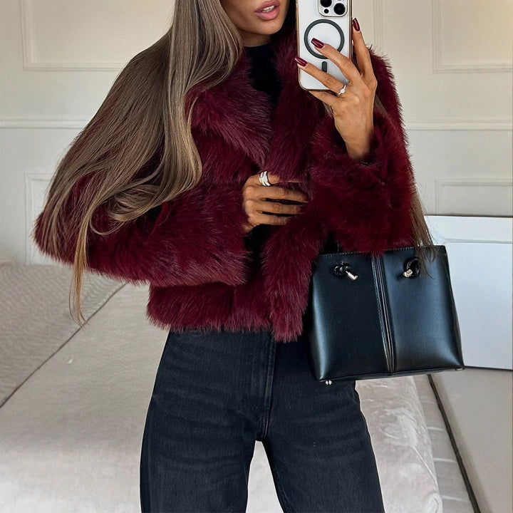 Damernas konstpälsjacka i elegant oversized stil Eva Jonsson-Eva Jonsson
