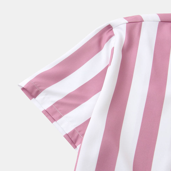 Damernas kortärmad blus med modern randig design Mirla-Eva Jonsson