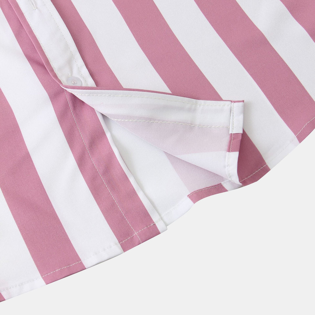 Damernas kortärmad blus med modern randig design Mirla-Eva Jonsson