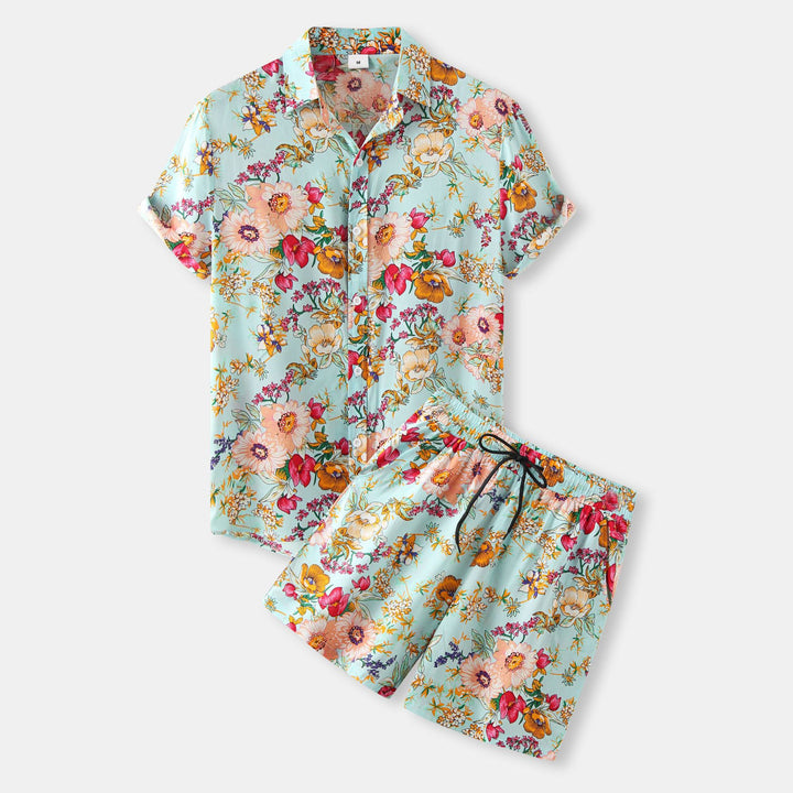 Damernas kortärmad pyjamas med modern konstmotiv Mirla-Eva Jonsson