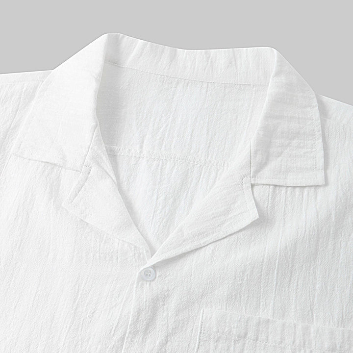 Damernas kortärmad pyjamaset i lätt bomullsmaterial med praktisk knapplist och elastisk midja Mirla-Eva Jonsson