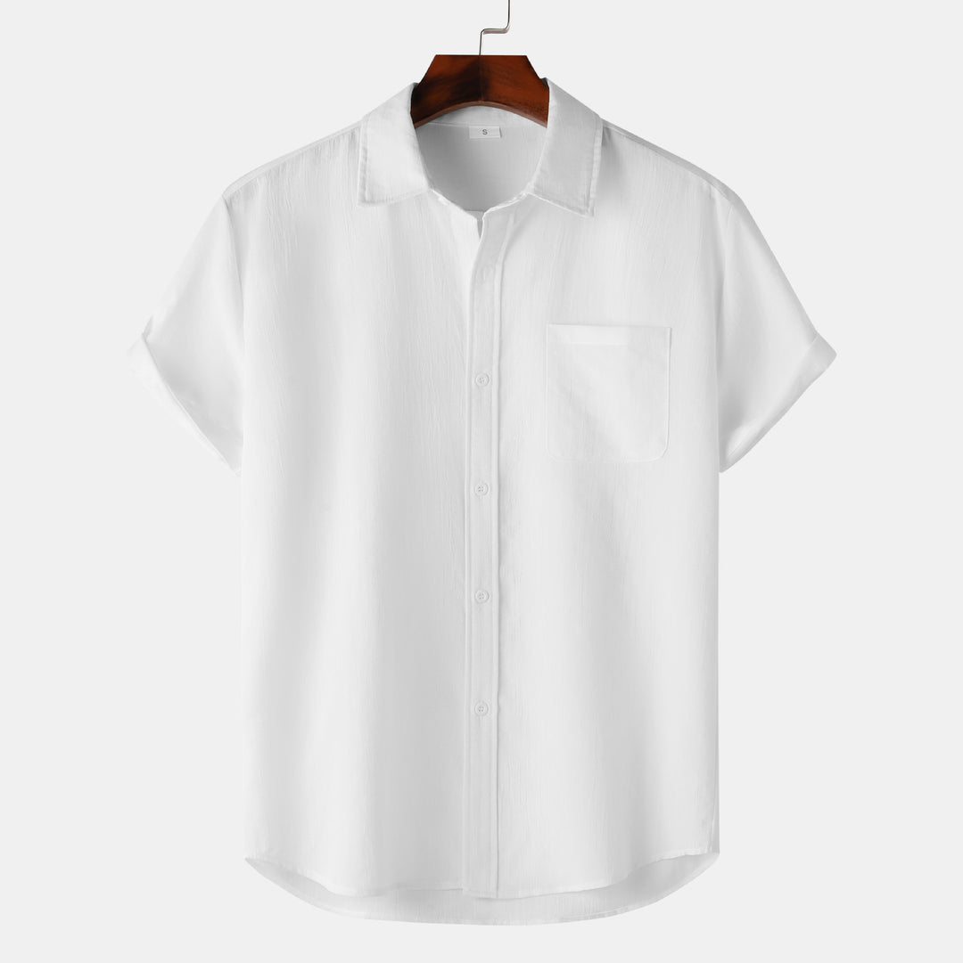 Damernas kortärmad skjorta med strukturerat tyg och praktisk bröstficka Eva Jonsson-Eva Jonsson