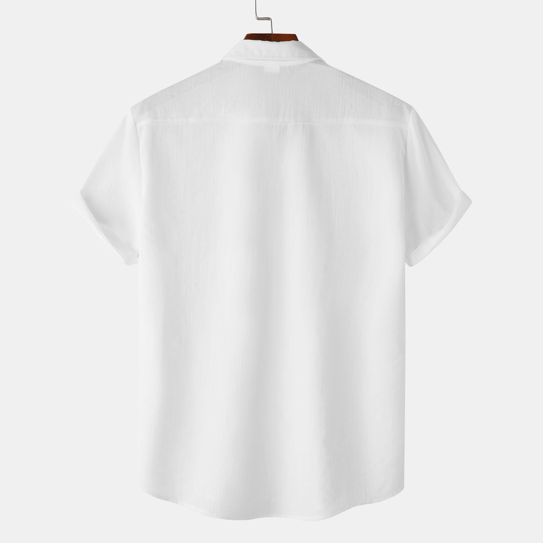 Damernas kortärmad skjorta med strukturerat tyg och praktisk bröstficka Eva Jonsson-Eva Jonsson