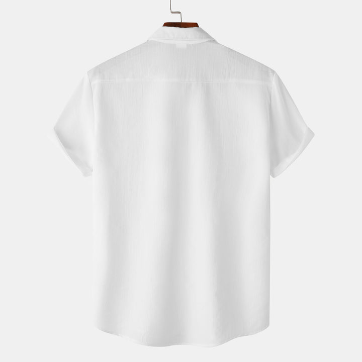 Damernas kortärmad skjorta med strukturerat tyg och praktisk bröstficka Eva Jonsson-Eva Jonsson