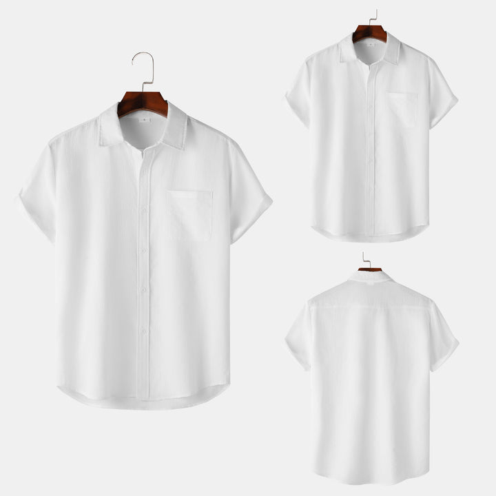 Damernas kortärmad skjorta med strukturerat tyg och praktisk bröstficka Eva Jonsson-Eva Jonsson