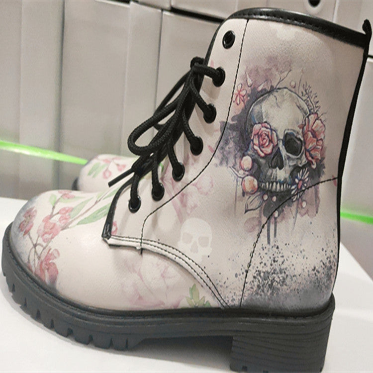 Damernas kreativa snörkängor med dödskalle-design Eva Jonsson-Eva Jonsson