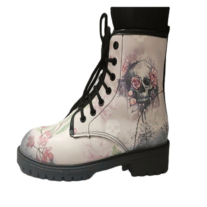 Damernas kreativa snörkängor med dödskalle-design Eva Jonsson-Eva Jonsson