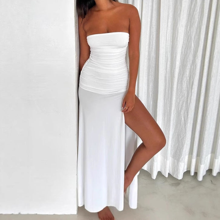 Damernas kroppsnära maxiklänning med off-shoulder design och sidofack Eva Jonsson-Eva Jonsson