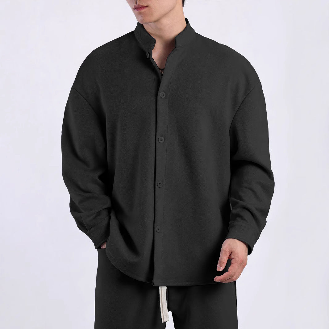 Damernas långärmad blus med glänsande tyg och modern hög krage Eva Jonsson-Eva Jonsson